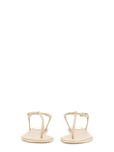 René Caovilla Diana Flip Flops Low Sandals With Crystals 10 Shoes In Grey