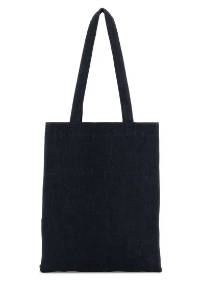 A.p.c. Denim Laure Shopping Bag In Blue