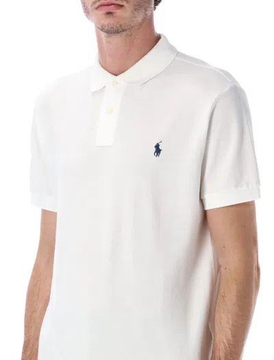 Polo Ralph Lauren Cotton Polo Shirt With Frontal Embroidered Logo In White