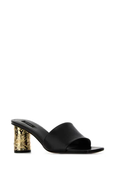 Givenchy 65mm Logo Heel Leather Mule Sandals In Multi