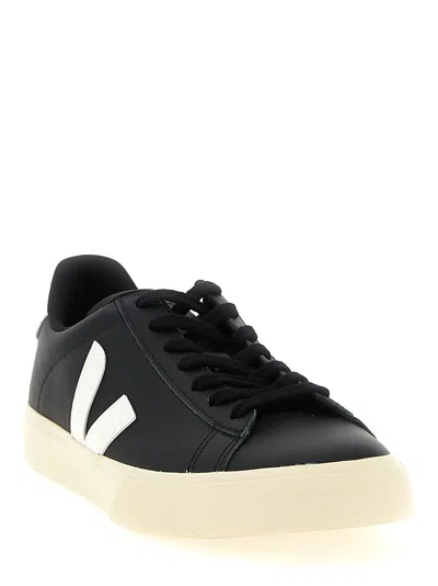 Veja Campo Leather Logo Patch Sneakers In Multi