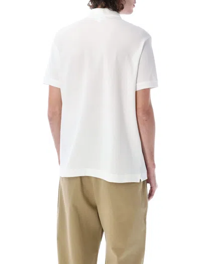 Lacoste Short Sleeve Pima Jersey Interlock Regular Fit Polo Shirt In White