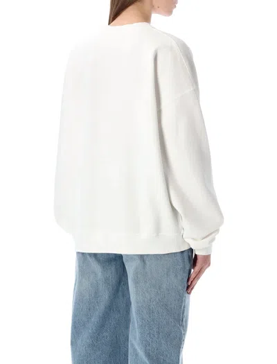 Anine Bing Womens Off White Miles Oversized Cotton-fleece Sweatshirt