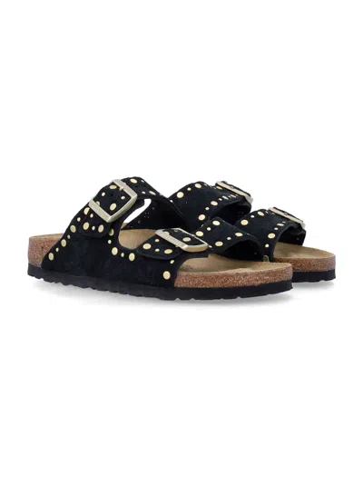 Birkenstock Arizona Rivet Sandals With Adjustable Straps In Black