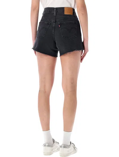 Levi's Levi S Ribcage Denim Shorts In Black