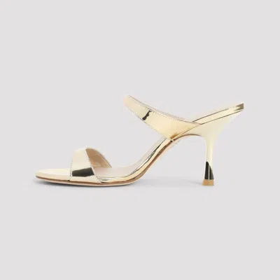 Stuart Weitzman Nudist Metallic Dual-band Slide Sandals In Multi