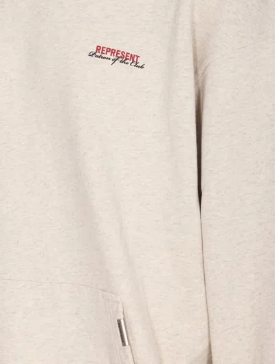 Represent Classic Hoodie With Front Kangaroo Pocket And Adjustable Drawstring In Neutral