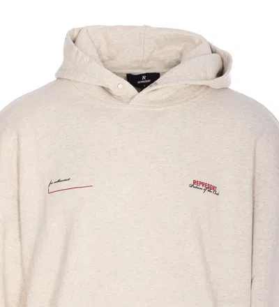 Represent Classic Hoodie With Front Kangaroo Pocket And Adjustable Drawstring In Neutral