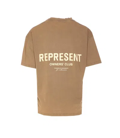 Represent Owners Club Script T-shirt In Brown