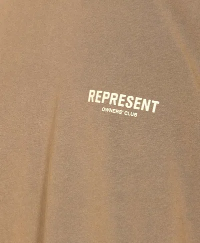 Represent Owners Club Script T-shirt In Brown