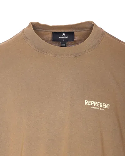Represent Owners Club Script T-shirt In Brown
