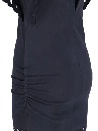 Isabel Marant Étoile Orlane Broderie Anglaise Cotton-jersey Mini Dress In Black