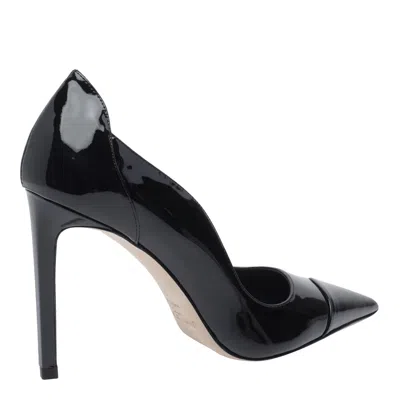 Jimmy Choo Brigitte Black Pumps With Thin Heel In Shiny Leather Woman