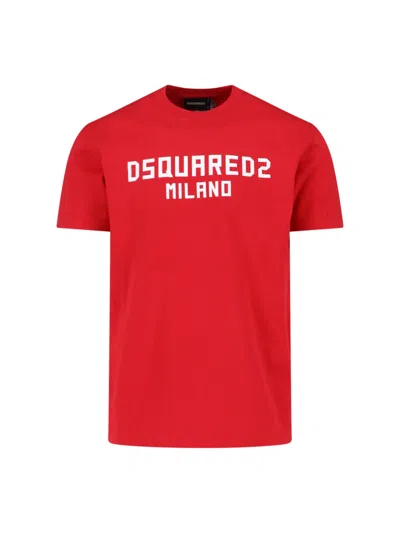 Dsquared2 T-shirt Logo  In Red