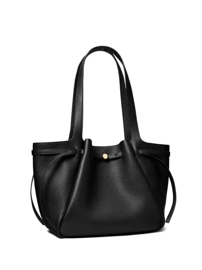 Tory Burch Saint Laurent Cassandre Leather Bucket Bag In Black