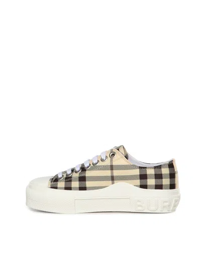 Burberry Check Embossed-logo Sneakers In Neutral
