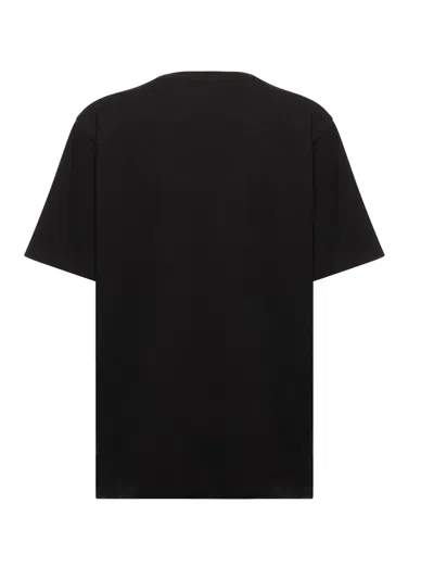 Chloé Women Black Crewneck T-shirt With Maxi Logo Print On The Front In Cotton Woman
