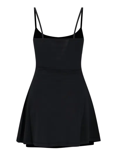 Diesel Mini Dress With Spaghetti Straps And Scoop Neck In Black