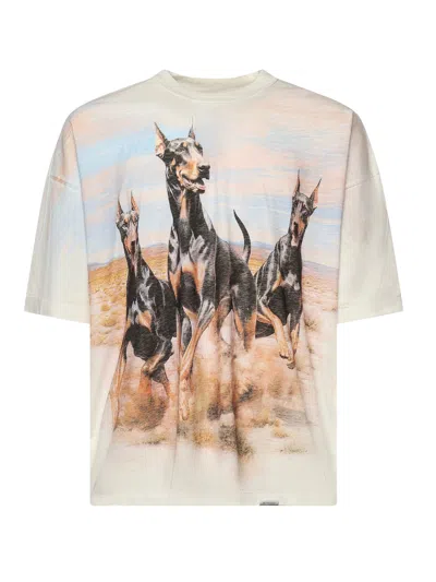 Represent Western Doberman Print T-shirt In Multi