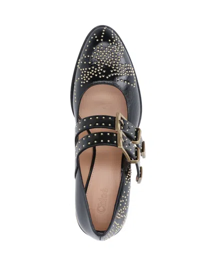 Chloé Chloe Elegant Pumps With Leather Construction And 4cm Heel Height In Black