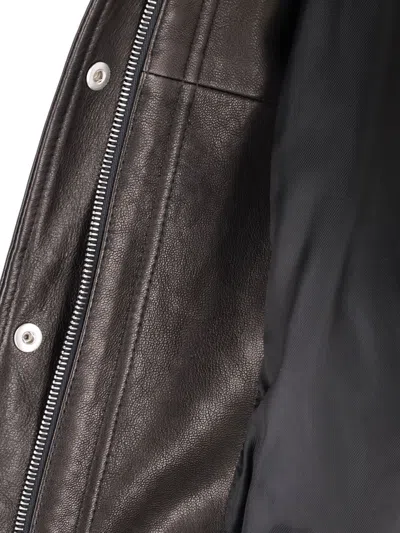 Khaite Womens Dark Brown Shelman Pointed-collar Leather Jacket Xs In Multi