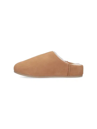 Ugg Chestnut Brown Suede Leather Elea Slip-on Slippers