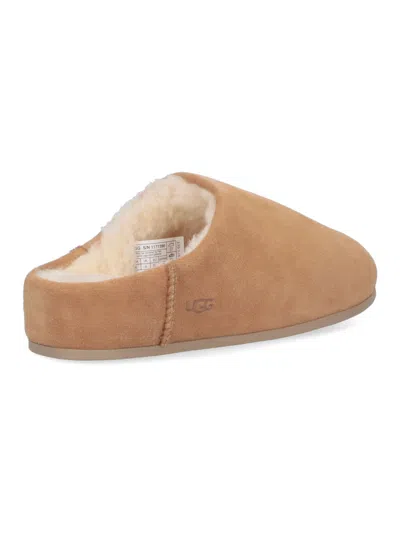 Ugg Chestnut Brown Suede Leather Elea Slip-on Slippers