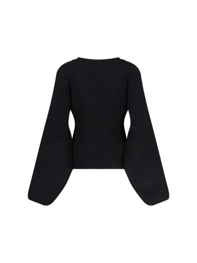 Khaite Scarlet Cashmere Cropped Cardigan In Black
