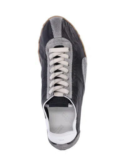 Maison Margiela Sneakers Sprinters In Suede And Leather With Vintage Finish In Black