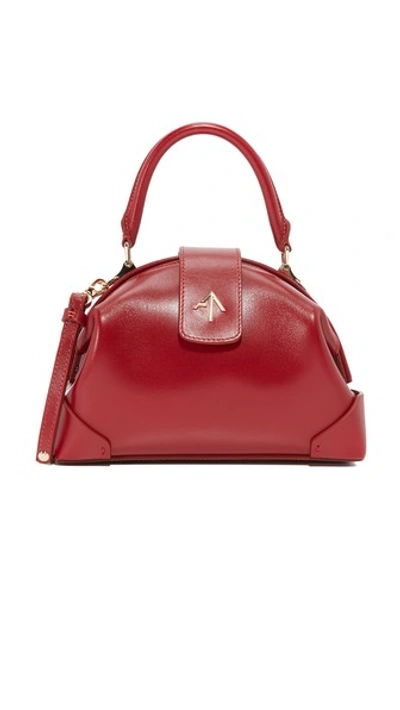 Shop Manu Atelier Demi Top Handle Bag In Red