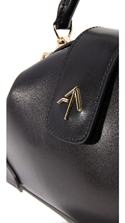 Shop Manu Atelier Demi Top Handle Bag In Black