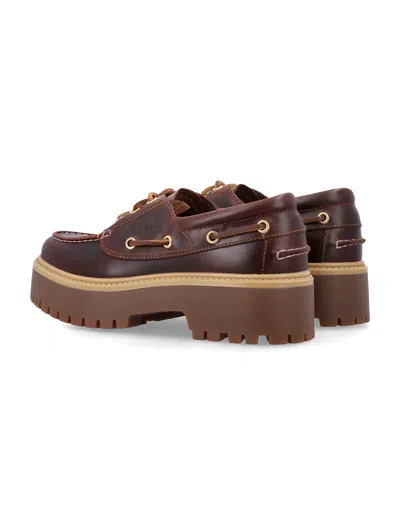 Timberland Stone Street Women S Dark Brown Platform Boat Shoe
