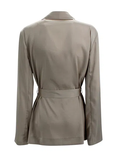 P.a.r.o.s.h Belted Jacket In Neutral