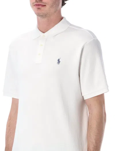 Polo Ralph Lauren Cotton Polo Shirt With Frontal Embroidered Logo In White