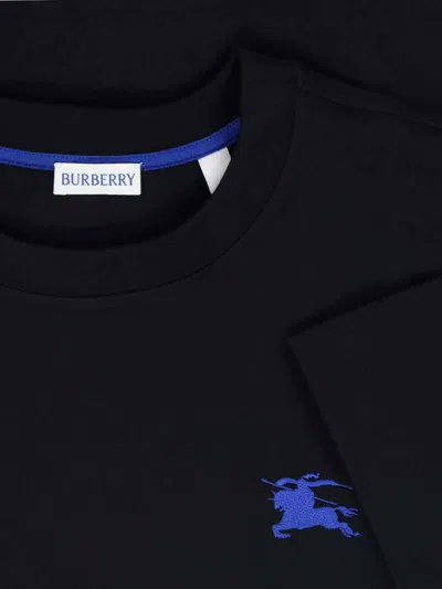 Burberry Black Cotton Clothing T-shirts And Polos In Black