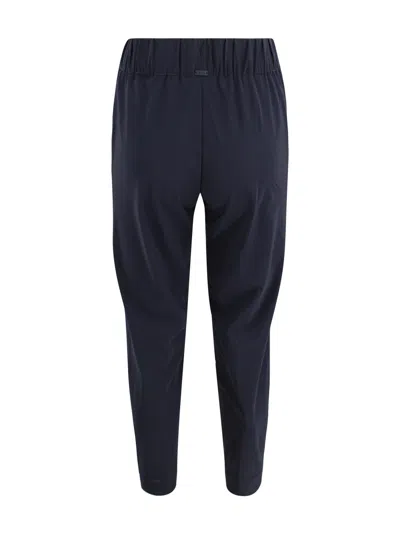 Herno Drawstring Panelled Trousers In Blue