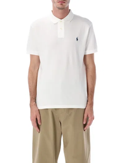 Polo Ralph Lauren Cotton Polo Shirt With Frontal Embroidered Logo In White