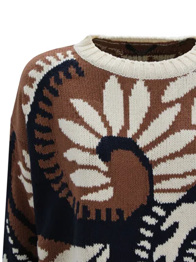 Weekend Max Mara Patterned-jacquard Sweater In Multi