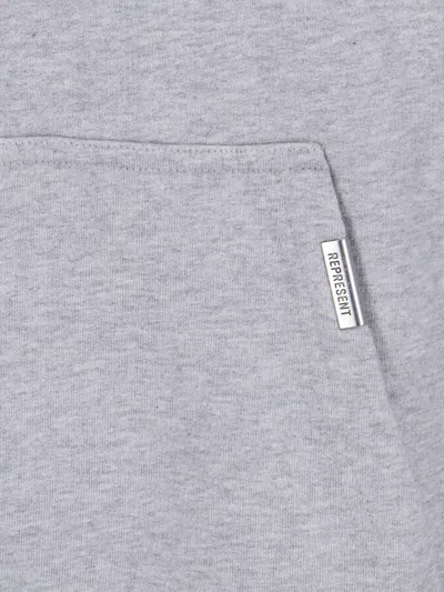 Represent Pullover Hoodie With Snap Button Closure In Gray