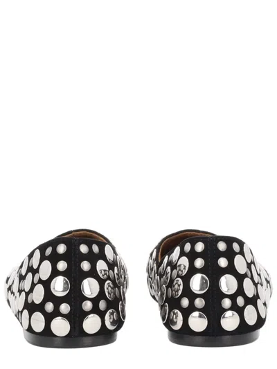 Khaite Jane Stud-embellished Leather Ballet Flats In Black