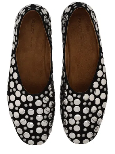 Khaite Jane Stud-embellished Leather Ballet Flats In Black