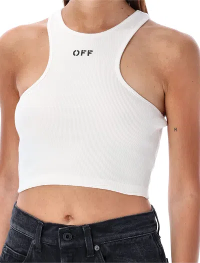 Off-white Cropped Top In White