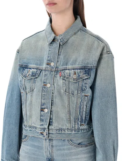 Levi's Levi S 90s Cropped Trucker Jacket In Blue