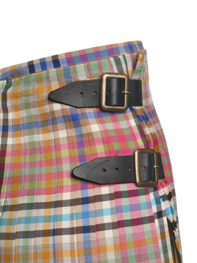 Vivienne Westwood Mini Kilt Heather Check 44 Women In Multi
