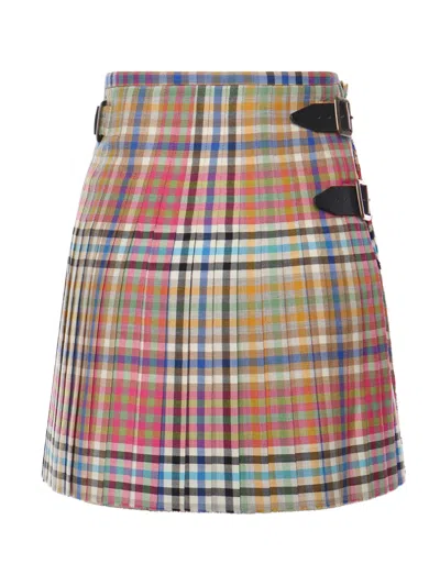 Vivienne Westwood Mini Kilt Heather Check 44 Women In Multi