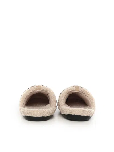 Moon Boot Mb Teddy Slipper Slipper-mule In Beige Shearling In Pink