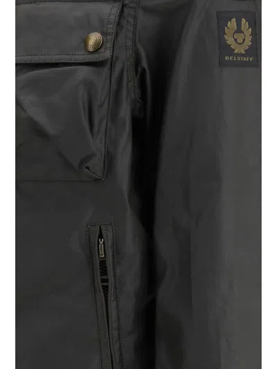 Belstaff Mens Dark Navy Racemaster High-neck Waxed-cotton Jacket In Blue