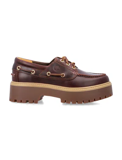 Timberland Stone Street Women S Dark Brown Platform Boat Shoe