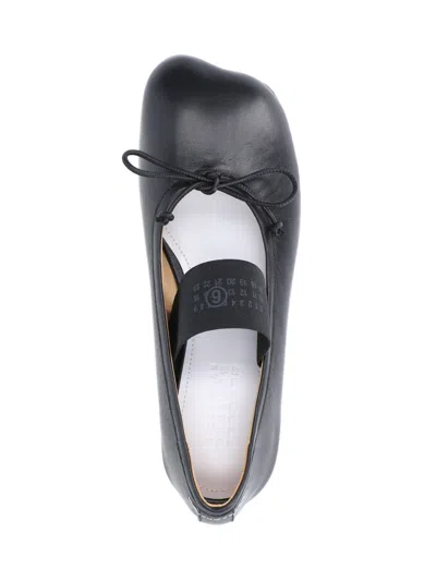 Mm6 Maison Margiela Mm6 By Maison Margiela Ballerina Anatomic Leather Flats In Black