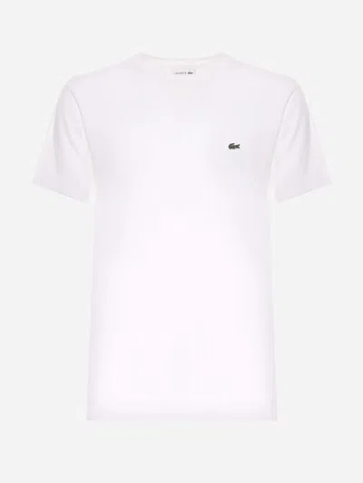 Lacoste Basic Crew Neck Sport Tee In White